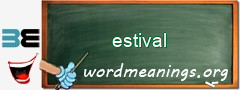 WordMeaning blackboard for estival